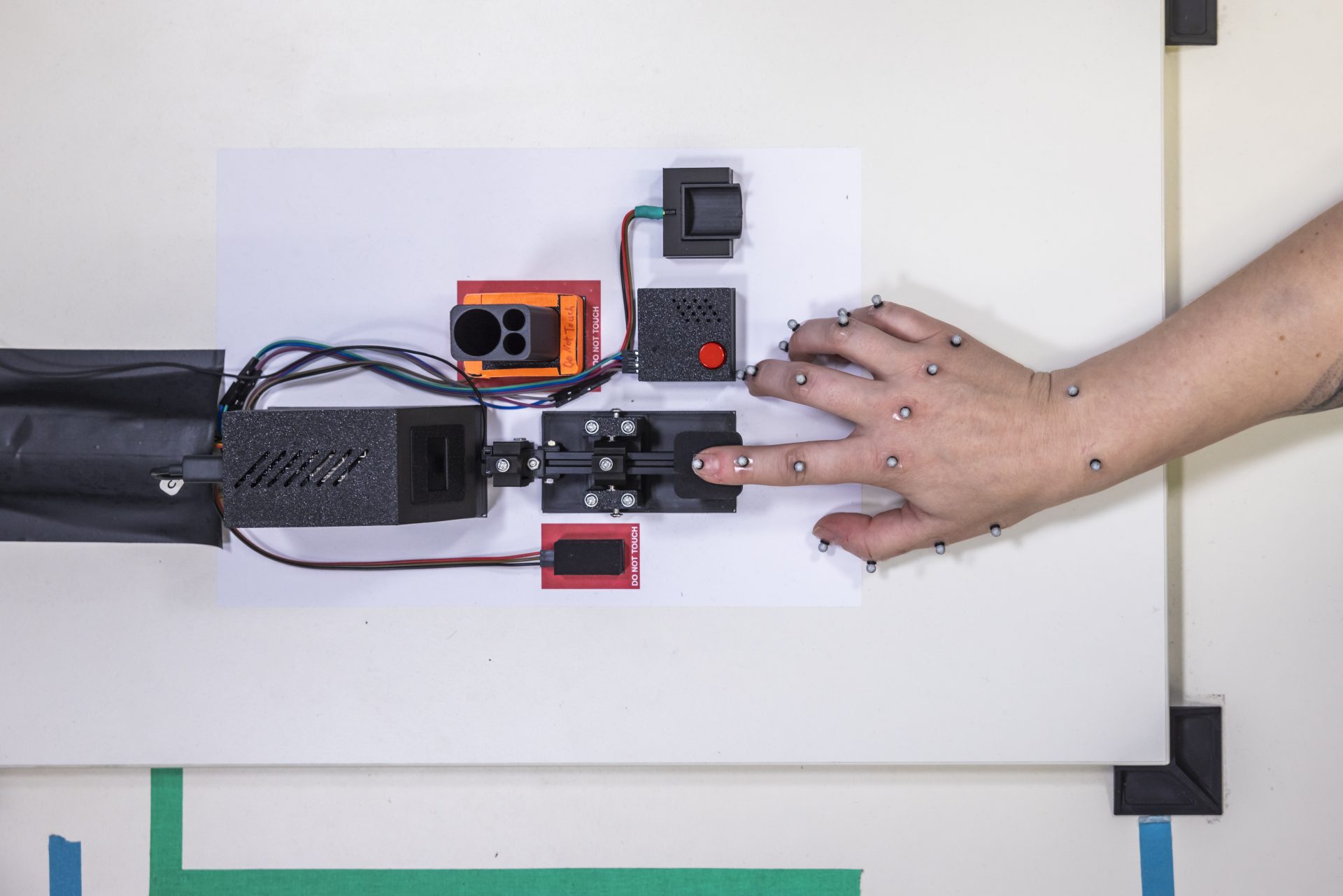 A hand with sensor equipment